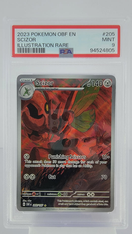 Scizor 205/197 Sv03: Obsidian Flames Holo PSA 9